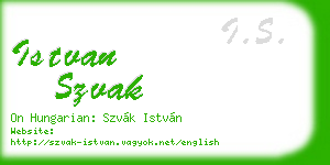 istvan szvak business card