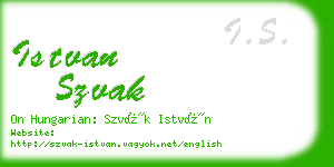 istvan szvak business card